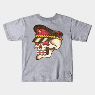 American Traditional Grunge Skull Kids T-Shirt